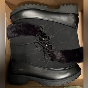 JBU By Jambu Womens Colorado Faux Fur All Tera Boots Black 8 New
